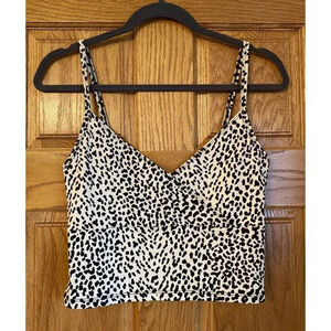 Shein Fitted Stretch Sleeveless Everyday Tank Top Casual M Basic Animal Print